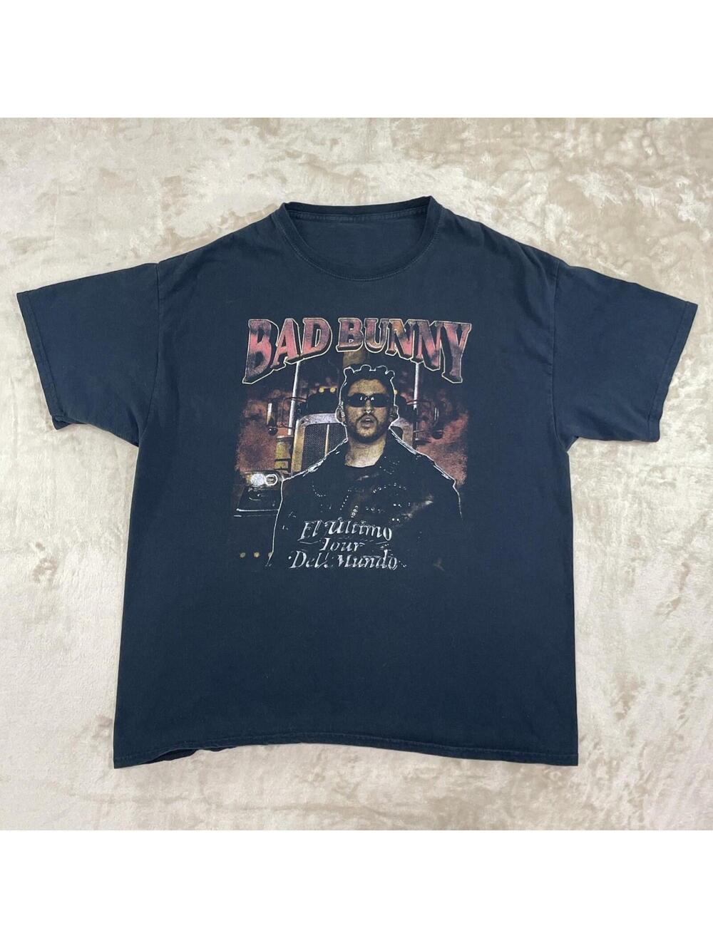 Bad Bunny El Ultimo Tour Del Mundo T Shirt Men’s XL Black 2022 Graphic Tour Tee